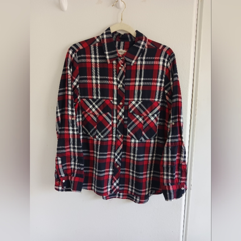 Zara Red and Blue Checkered Shirt